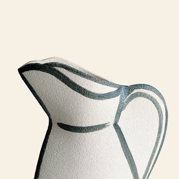 INI CERAMIQUE Morandi Pitcher Ceramic Vase Black