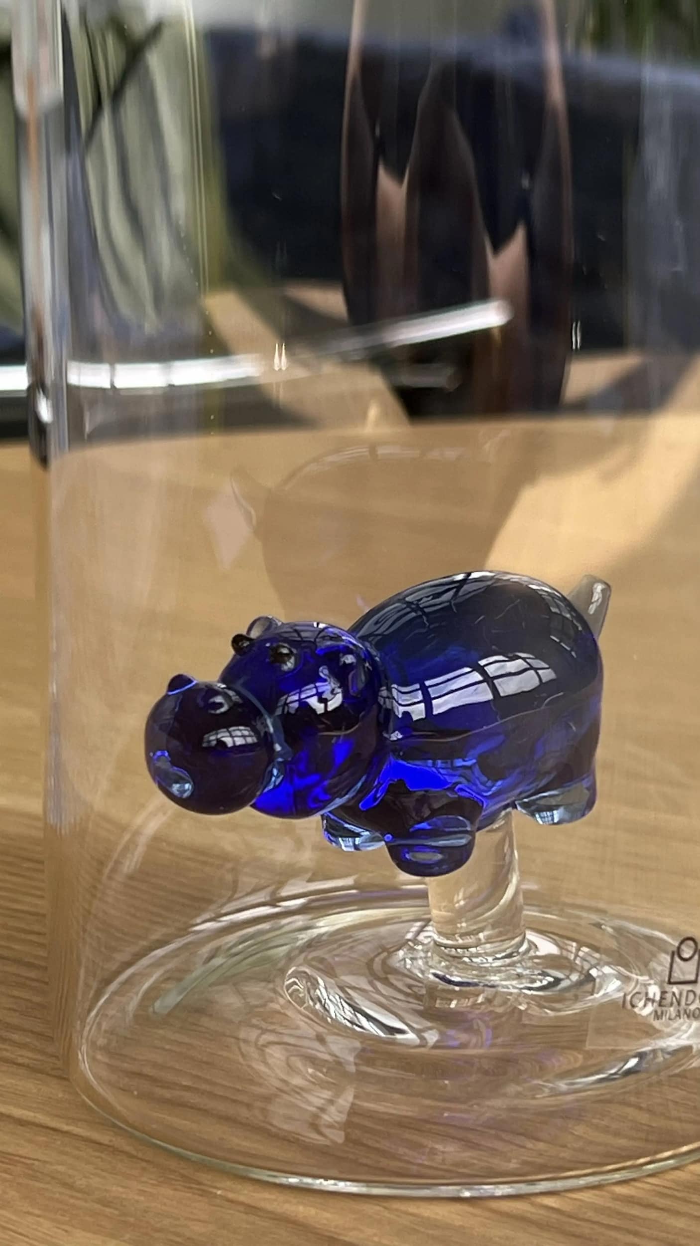 Ichendorf Milano Animal Farm Bottle Blue Hippo