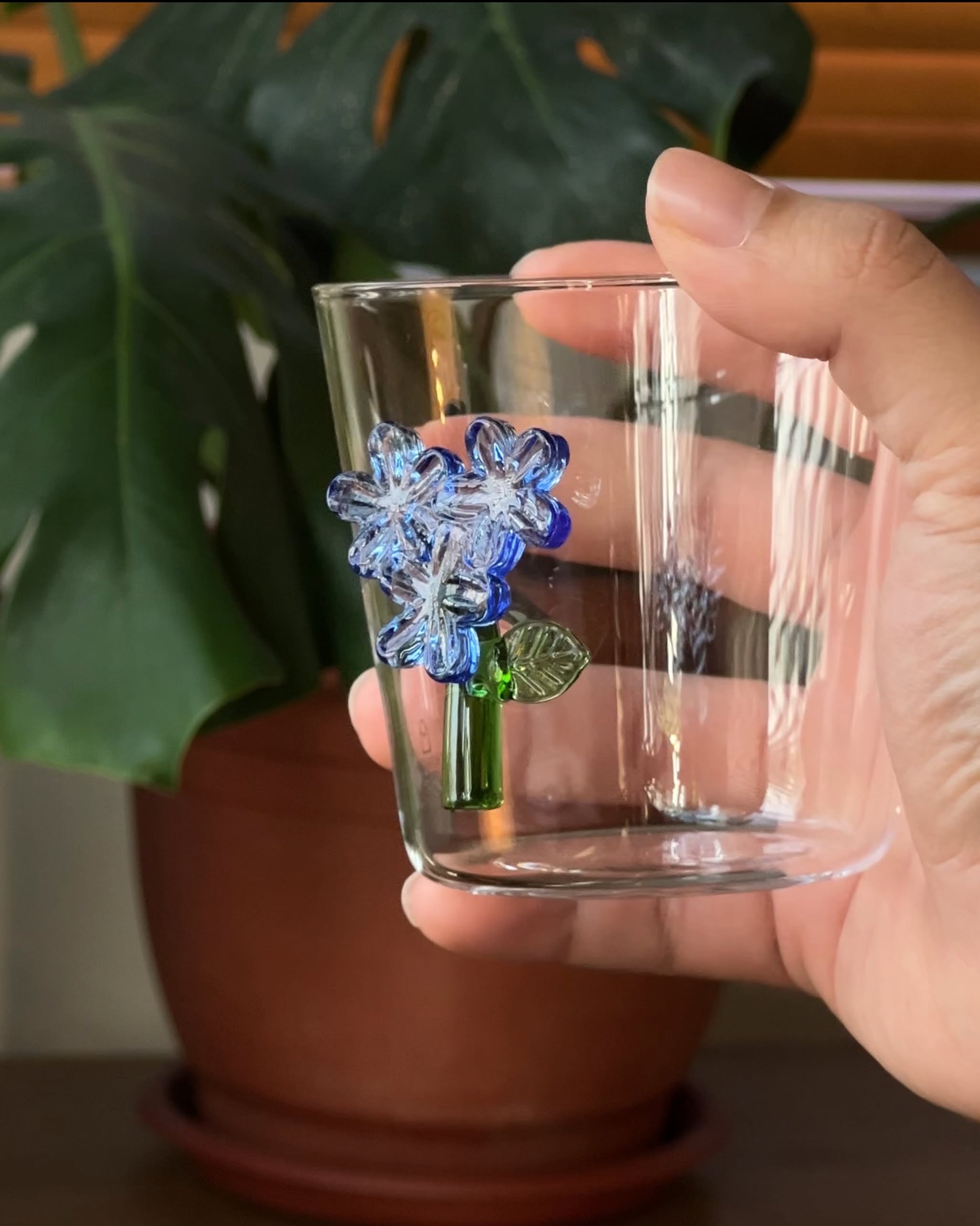 Ichendorf Milano Botanica Tumbler - Light Blue Flower