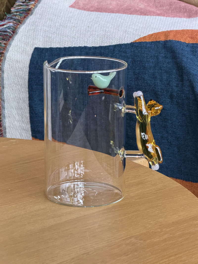 Ichendorf Milano Tabby Cat Jug - Jumping Cat With Bird