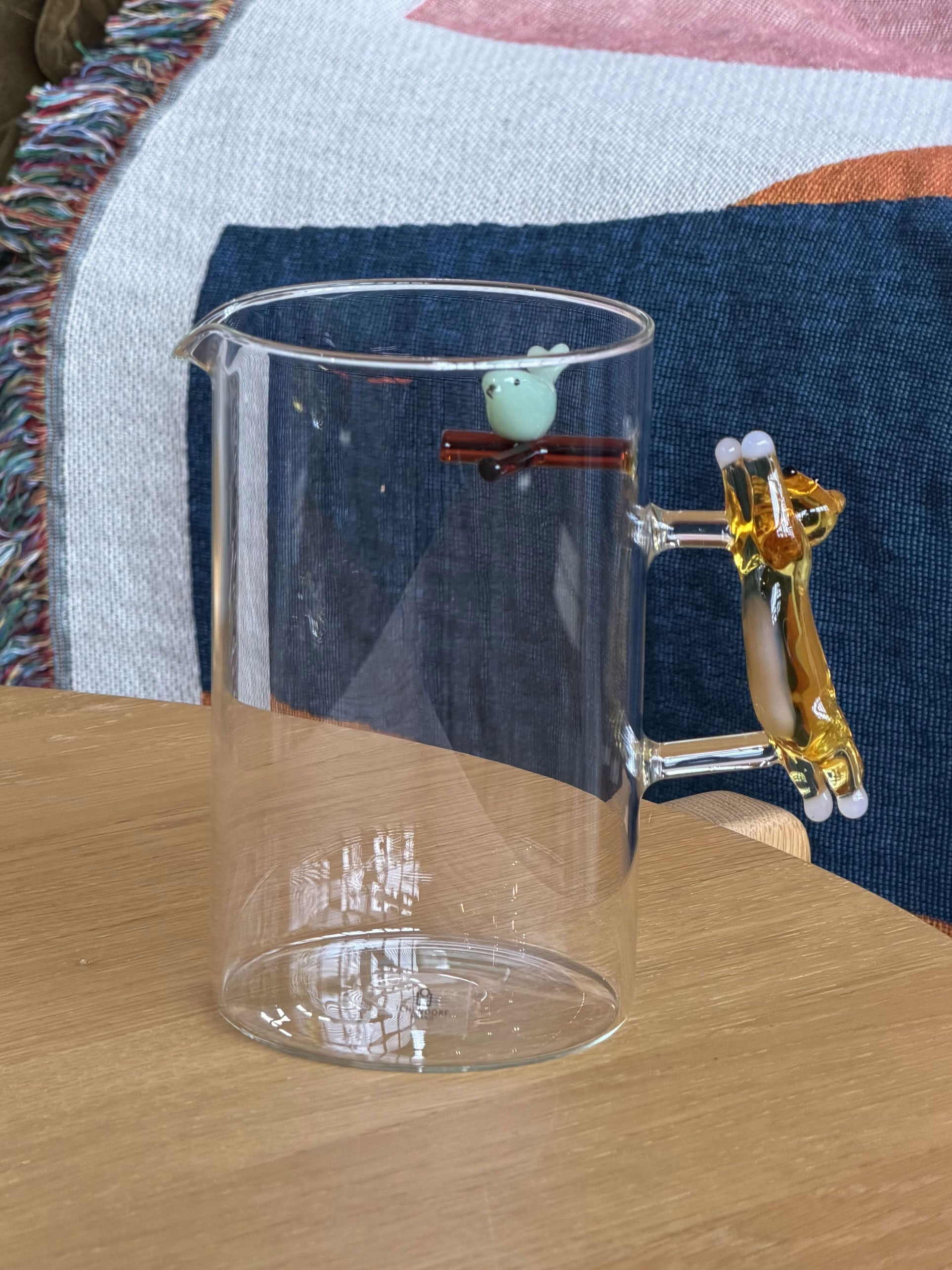 Ichendorf Milano Tabby Cat Jug Jumping Cat With Bird