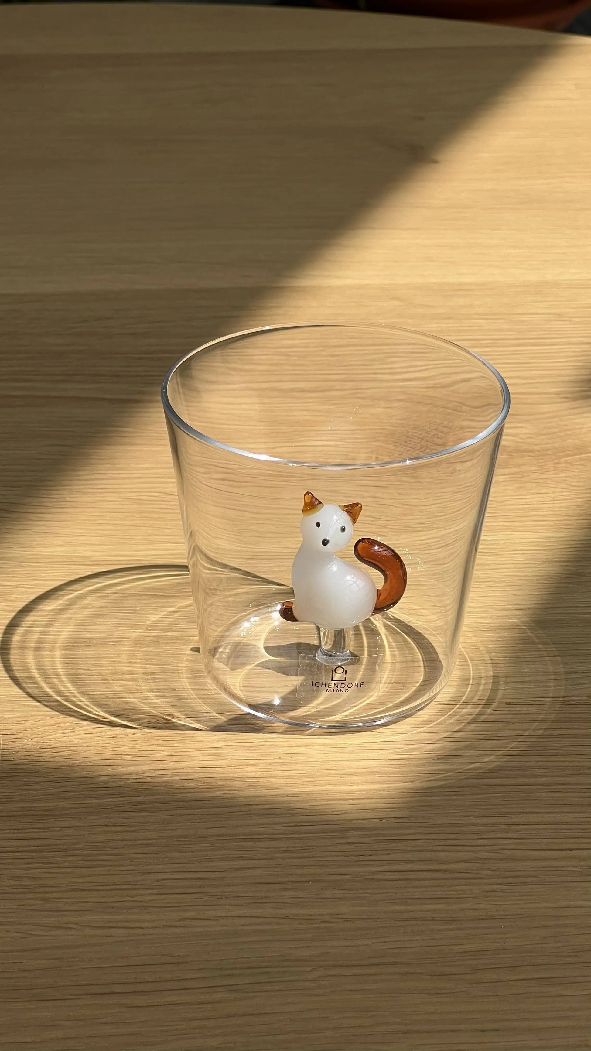 Ichendorf Milano Tabby Cat Tumbler White Cat With Amber Tail 2