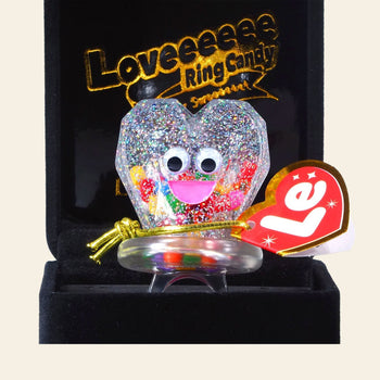 Leeeeee Toy Loveeeeee Candy Ring Forever Love Clear Glitter