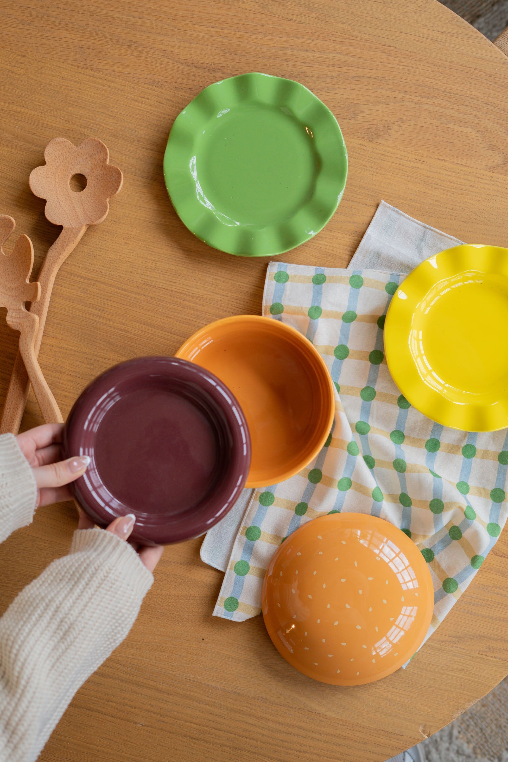 L'expressionist Hamburger Stackable Plate, Set of 5 - Stacked Store