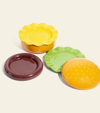 L'expressionist Hamburger Stackable Plate Set of 5