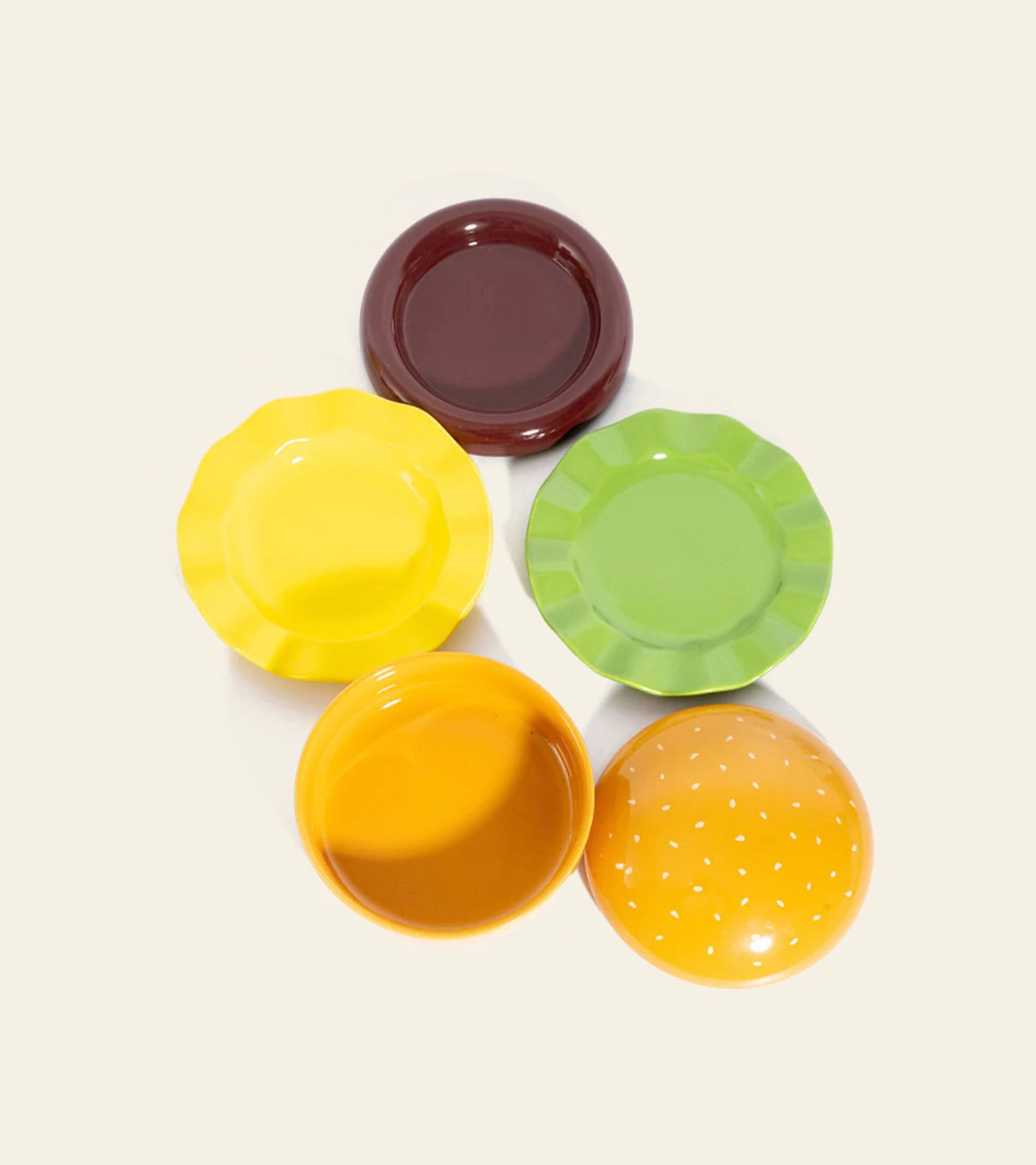 L'expressionist Hamburger Stackable Plate Set of 5