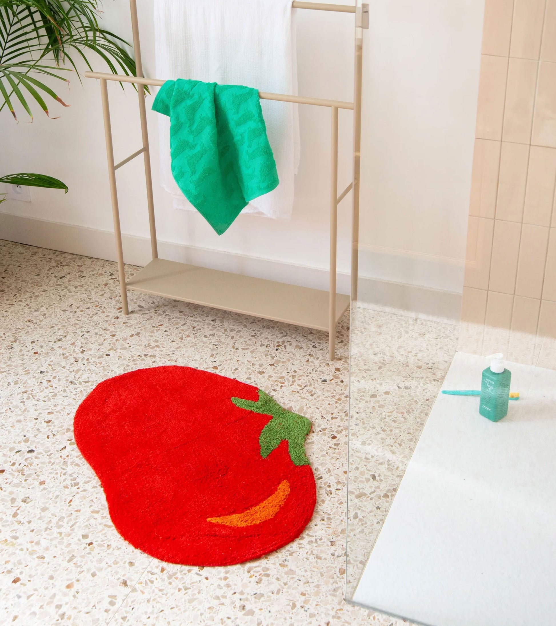 L'expressionist Tomato Bath Mat