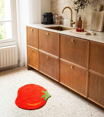 L'expressionist Tomato Bath Mat