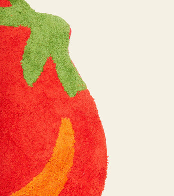 L'expressionist Tomato Bath Mat
