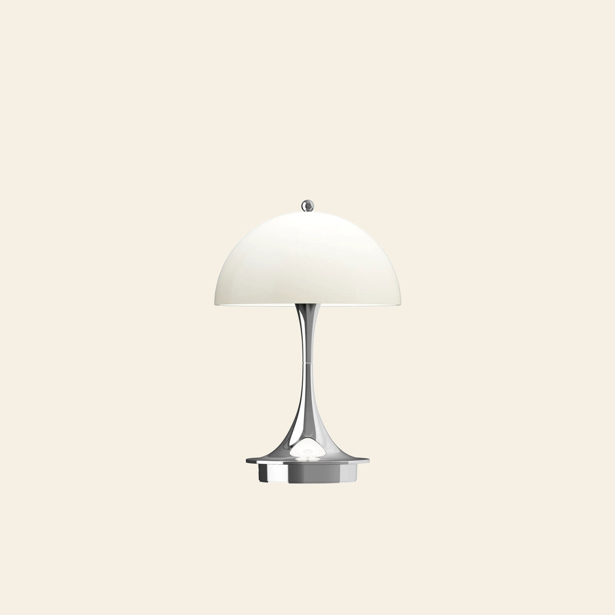 Louis Poulsen Panthella 160 Portable Table Lamp V3 Chrome Opal Beige