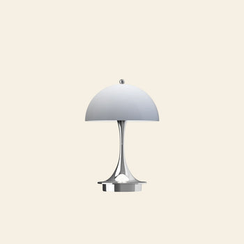 Louis Poulsen Panthella 160 Portable Table Lamp V3 Chrome Opal Blue Grey