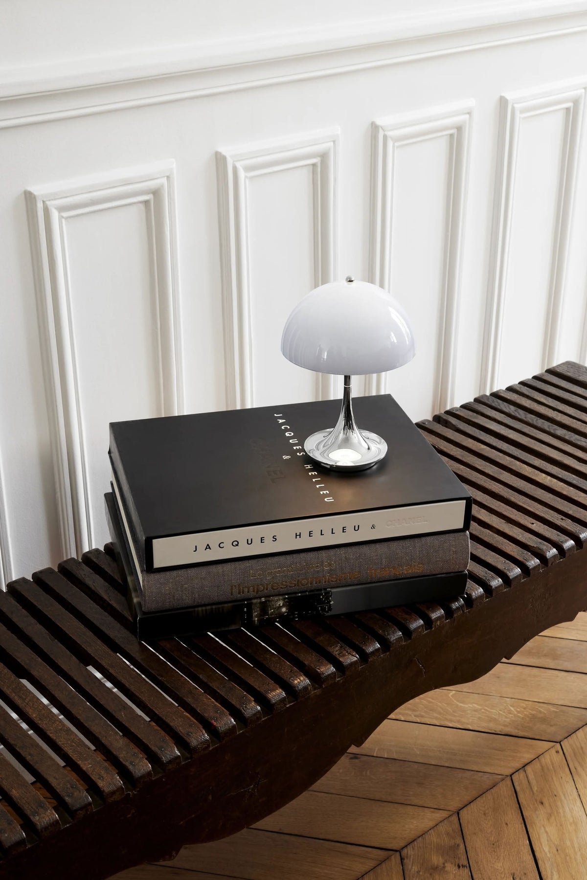 Louis Poulsen Panthella 160 Portable Table Lamp V3 Chrome Opal Blue Grey