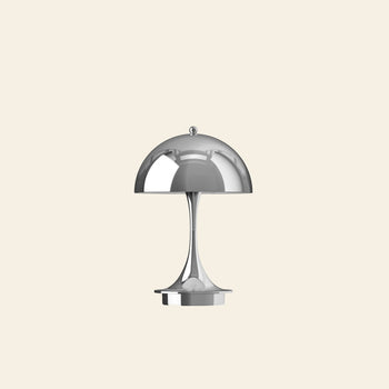 Louis Poulsen Panthella 160 Portable Table Lamp V3 High Lustre Chrome Plated