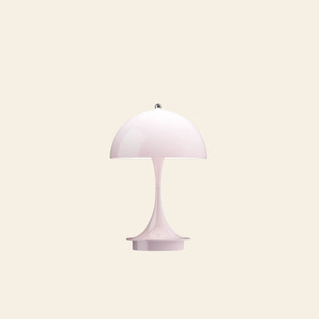 Louis Poulsen Panthella 160 Portable Table Lamp V3 Opal Pale Rose