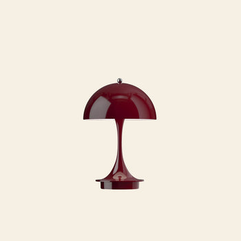 Louis Poulsen Panthella 160 Portable Table Lamp V3 Opaque Burgundy