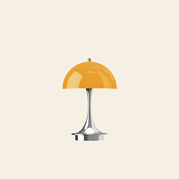 Louis Poulsen Panthella 160 Portable Table Lamp V3 Original Opal Orange