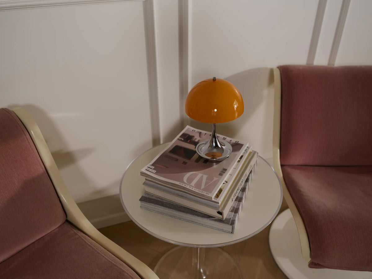 Louis Poulsen Panthella 160 Portable Table Lamp V3 Original Opal Orange