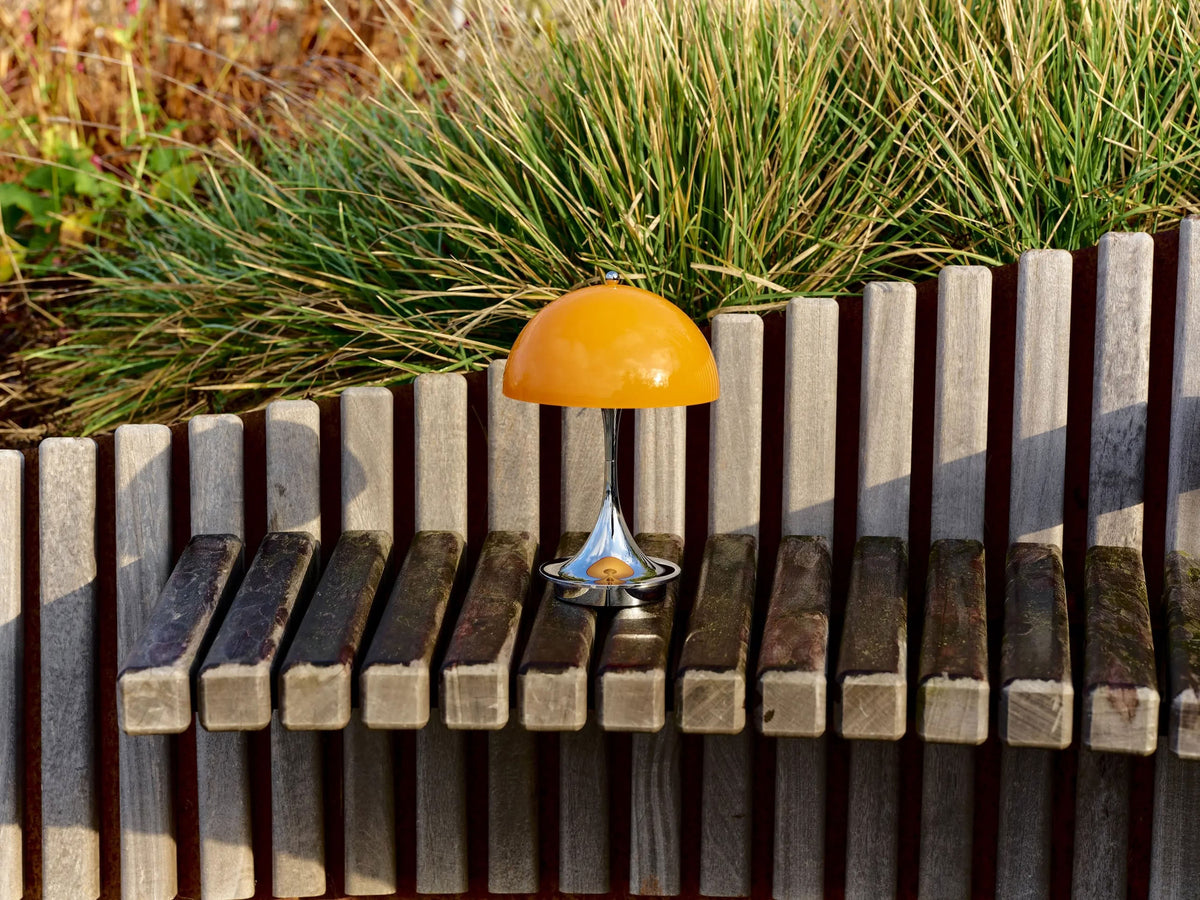 Louis Poulsen Panthella 160 Portable Table Lamp V3 Original Opal Orange