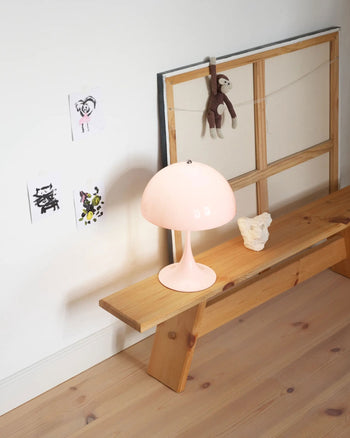 Louis Poulsen Panthella 250 Portable Table Lamp V3 Opal Pale Rose