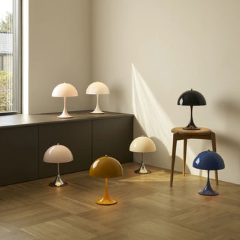 Louis Poulsen Panthella 250 Portable Table Lamp V3 Opal Pale Rose