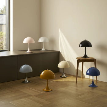 Louis Poulsen Panthella 250 Portable Table Lamp V3 Opal Pale Rose