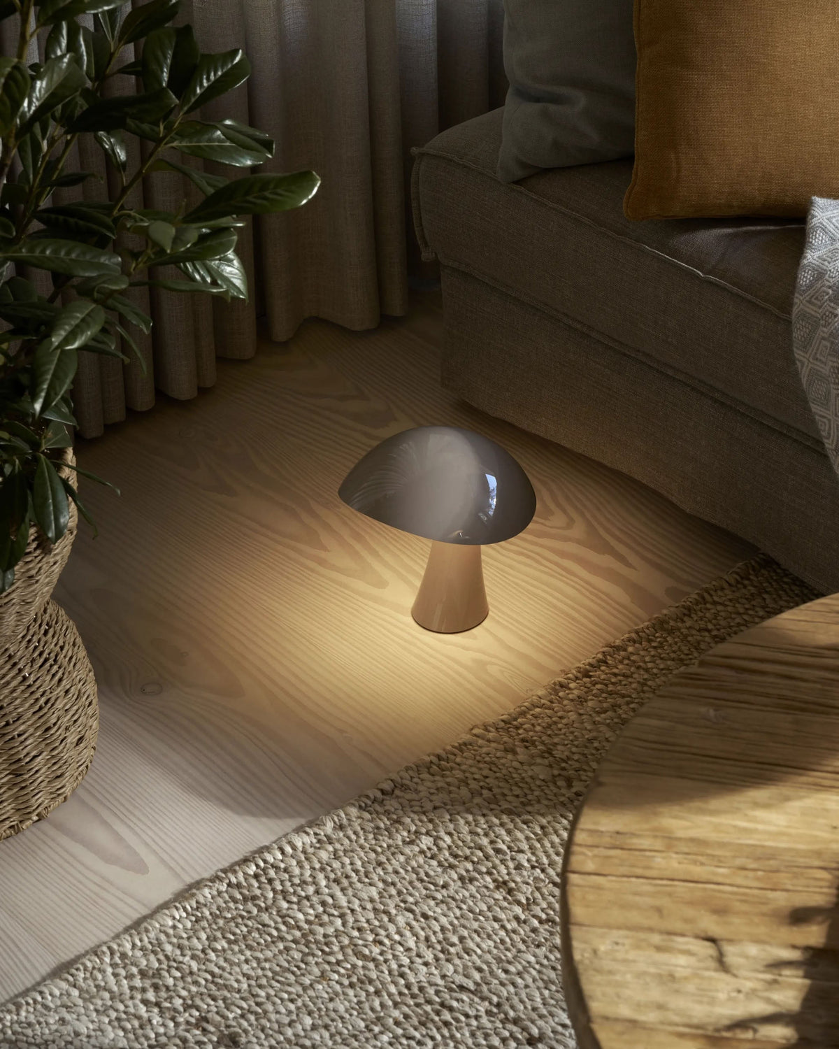 Louis Poulsen Rumee 220 Portable Table Lamp Earth Grey
