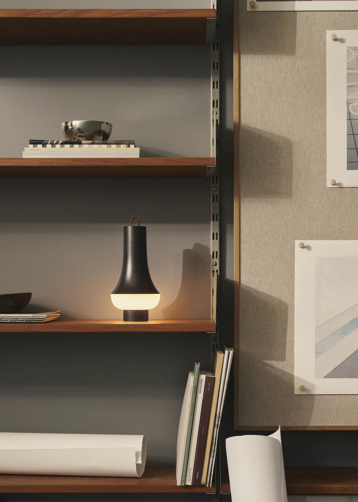Louis Poulsen Tomoshi Portable Table Lamp Dark Brown