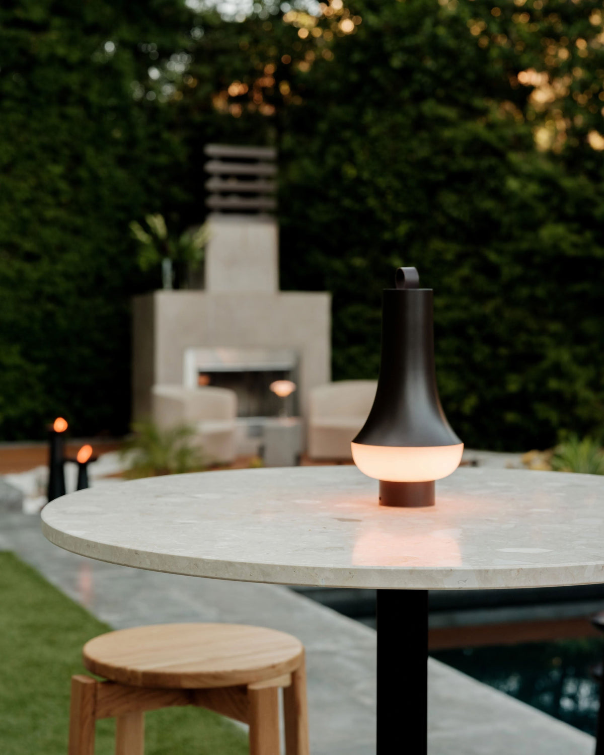 Louis Poulsen Tomoshi Portable Table Lamp Dark Brown