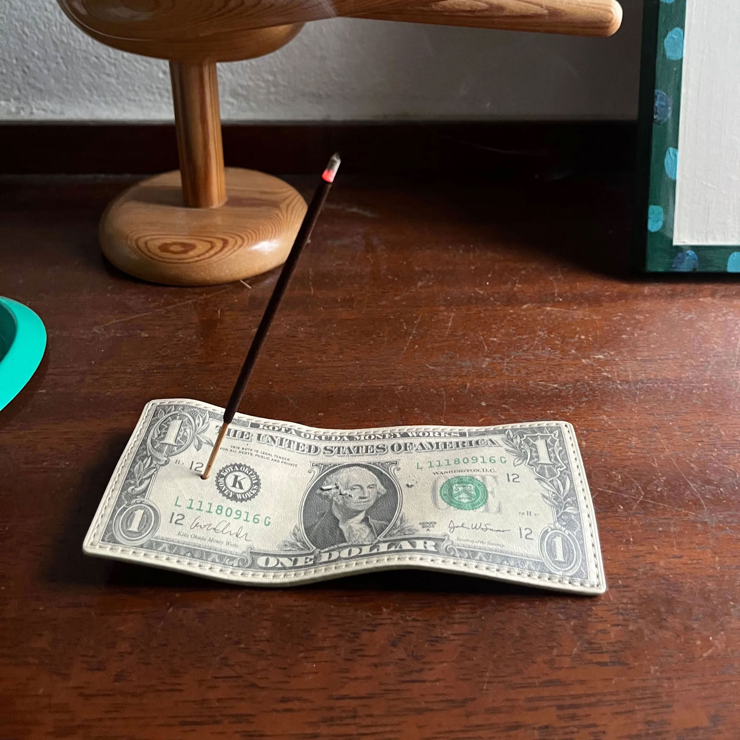 MIYOSHI RUG Banknote Leather Incense Holder - Stacked Store