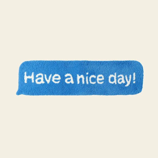 美品　Miyoshi Rug “Have a nice day!” MIYOSHI RUG Messenger Bubble Rug - Stacked Store