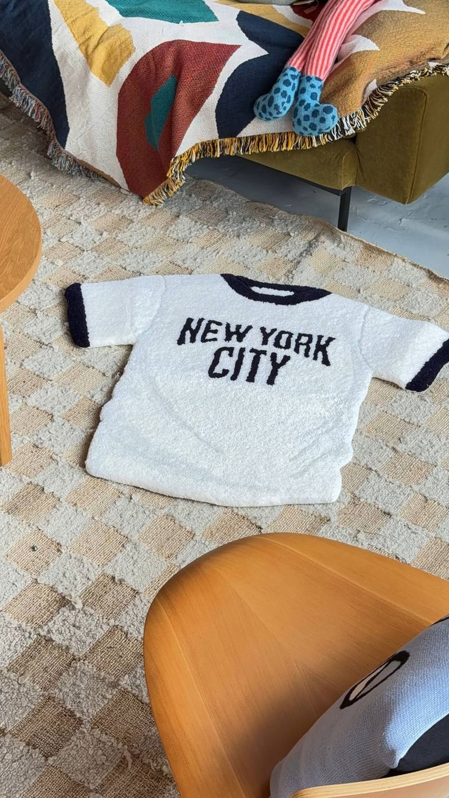 MIYOSHI RUG SECOND LAB x MIYOSHI RUG New York City T-Shirt Rug - White