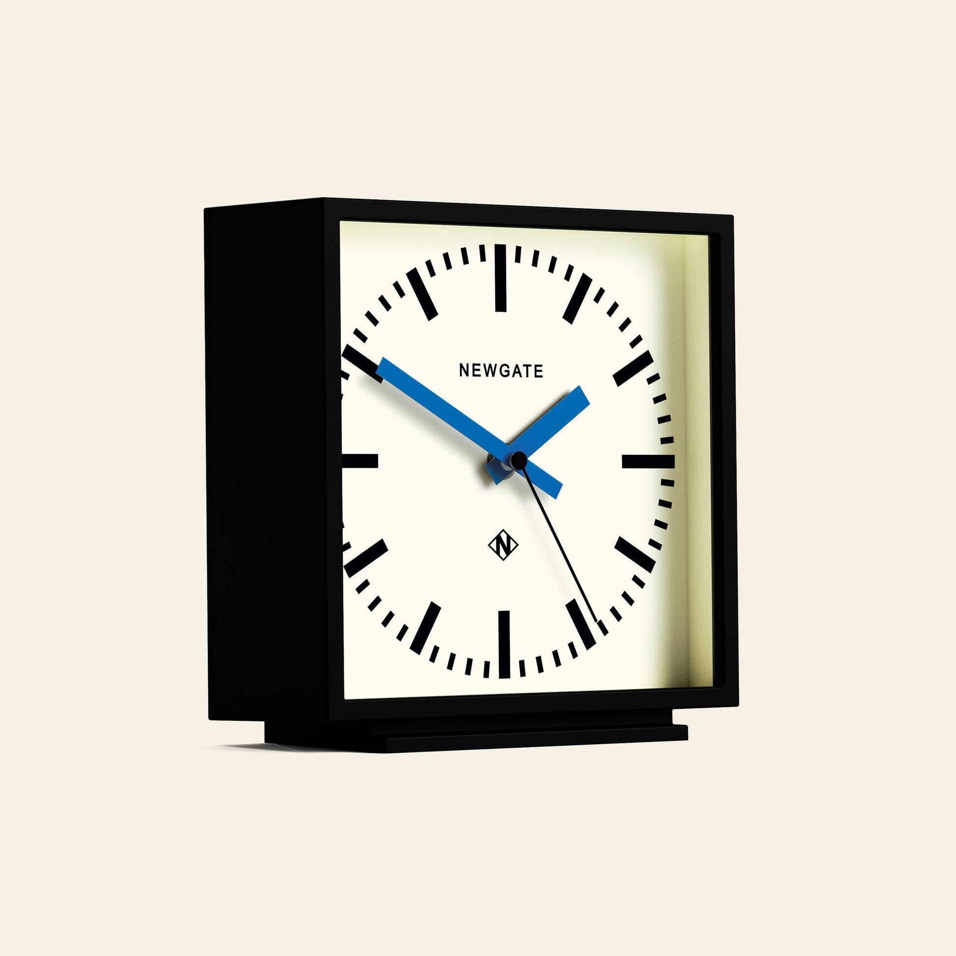 Newgate Amp Mantel Clock Black With Blue Hands