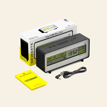 Newgate Futurama LCD Alarm Clock White