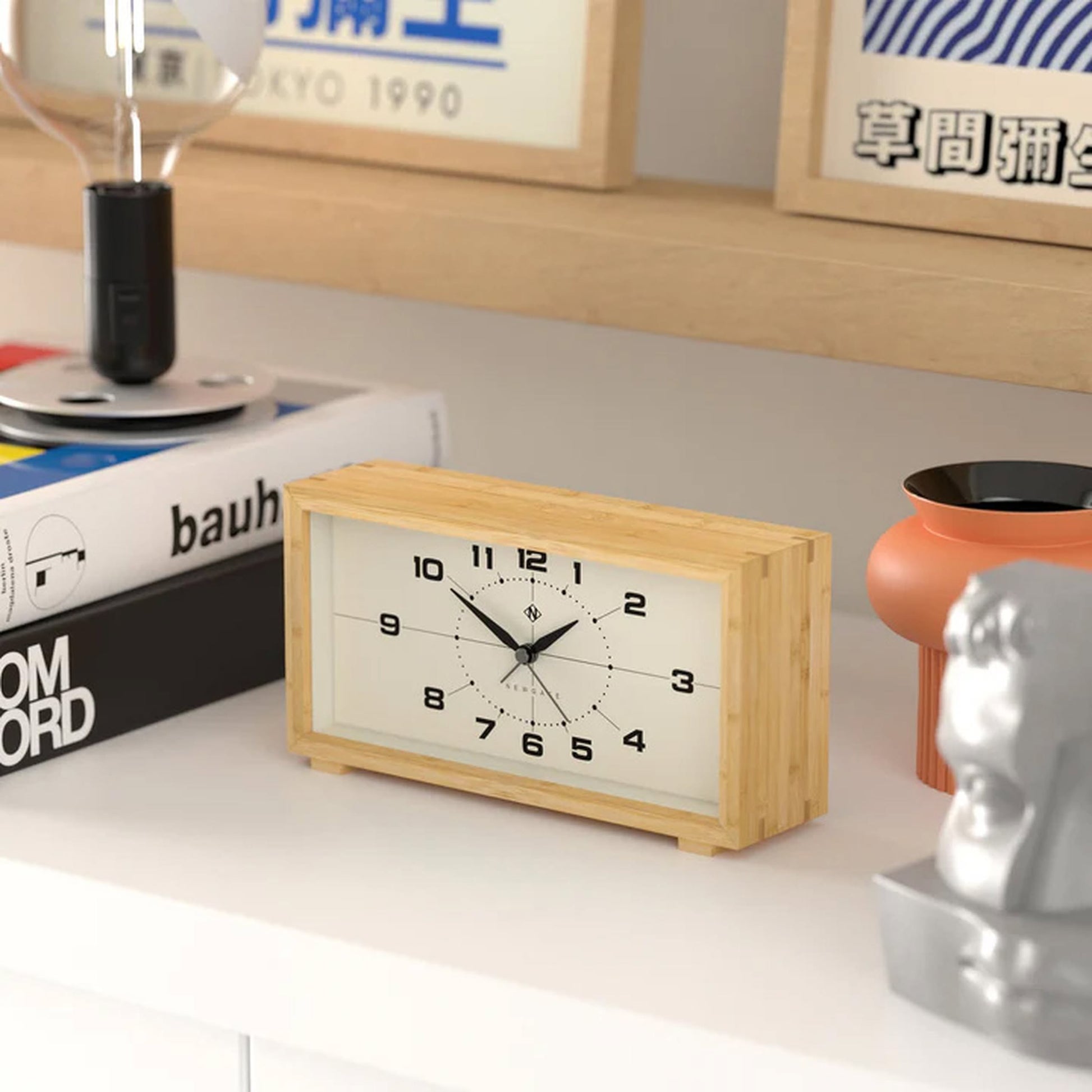 Newgate Lemur Alarm Clock Bamboo