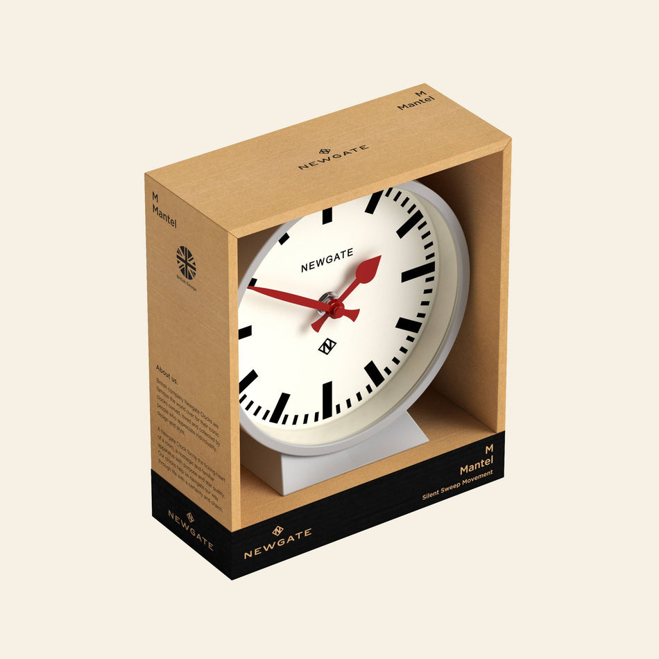 Newgate Mini Metro Mantel Clock-Pumpkin Orange