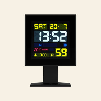 Newgate Monolith LCD Alarm Clock Black