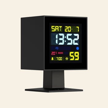 Newgate Monolith LCD Alarm Clock Black