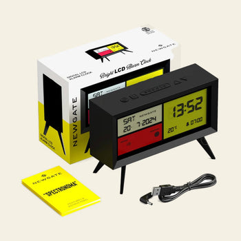 Newgate Spectronoma LCD Alarm Clock Black