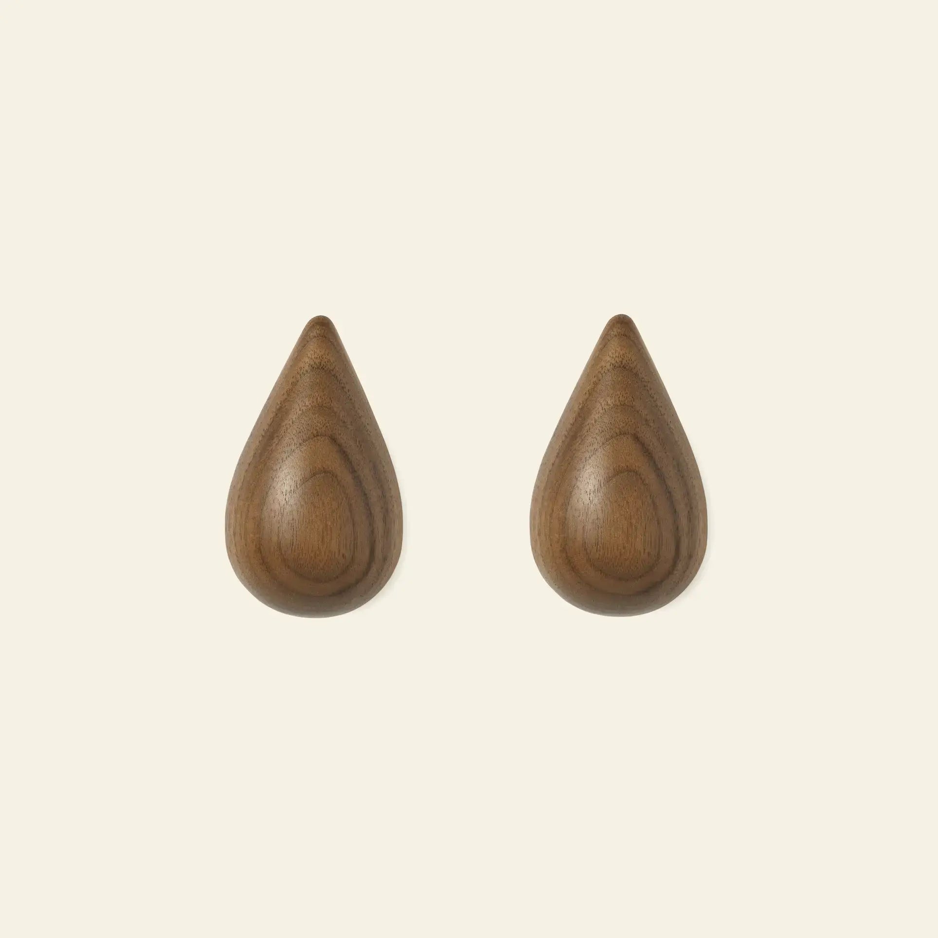 Normann Copenhagen Dropit Hooks Large Set of 2 Walnut