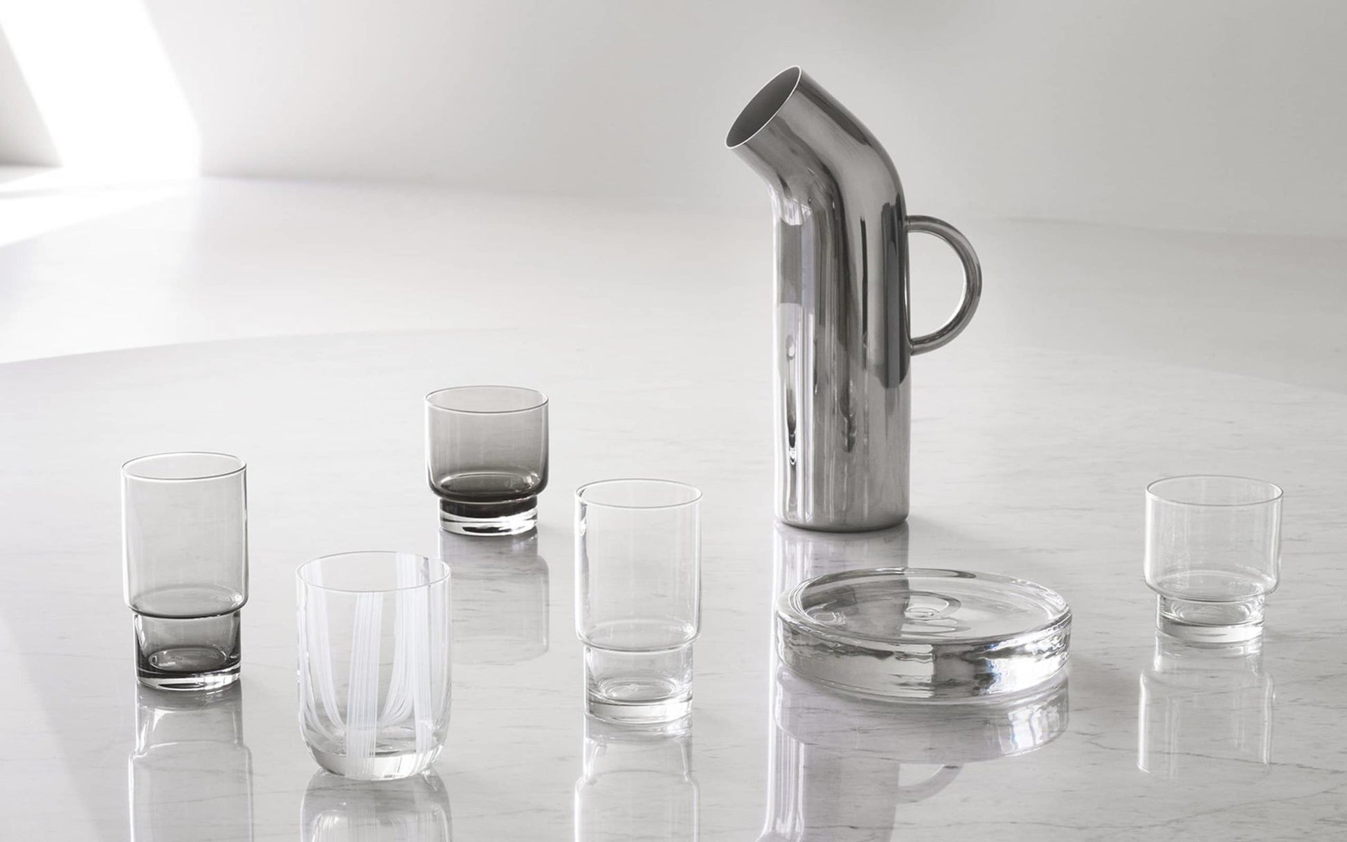 Normann Copenhagen Pipe Pitcher Mirror Polished Stainless Steel