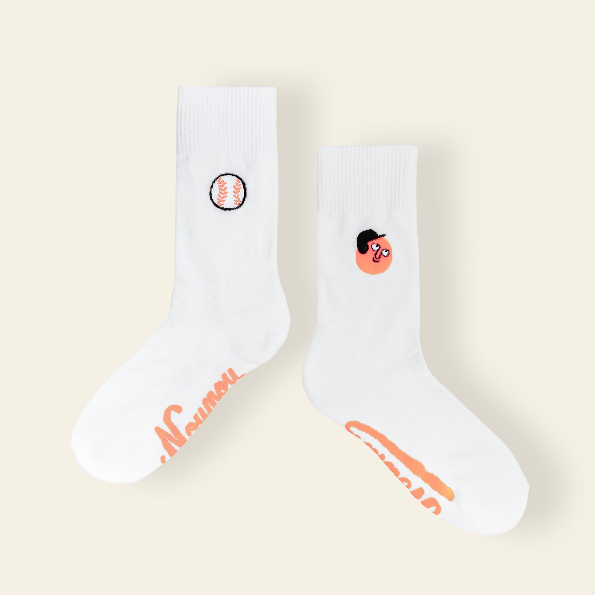 NouNou Baseball Socks White