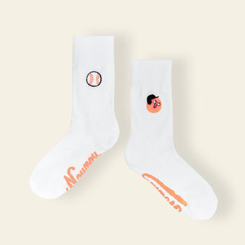 NouNou Baseball Socks White