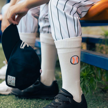 NouNou Baseball Socks White