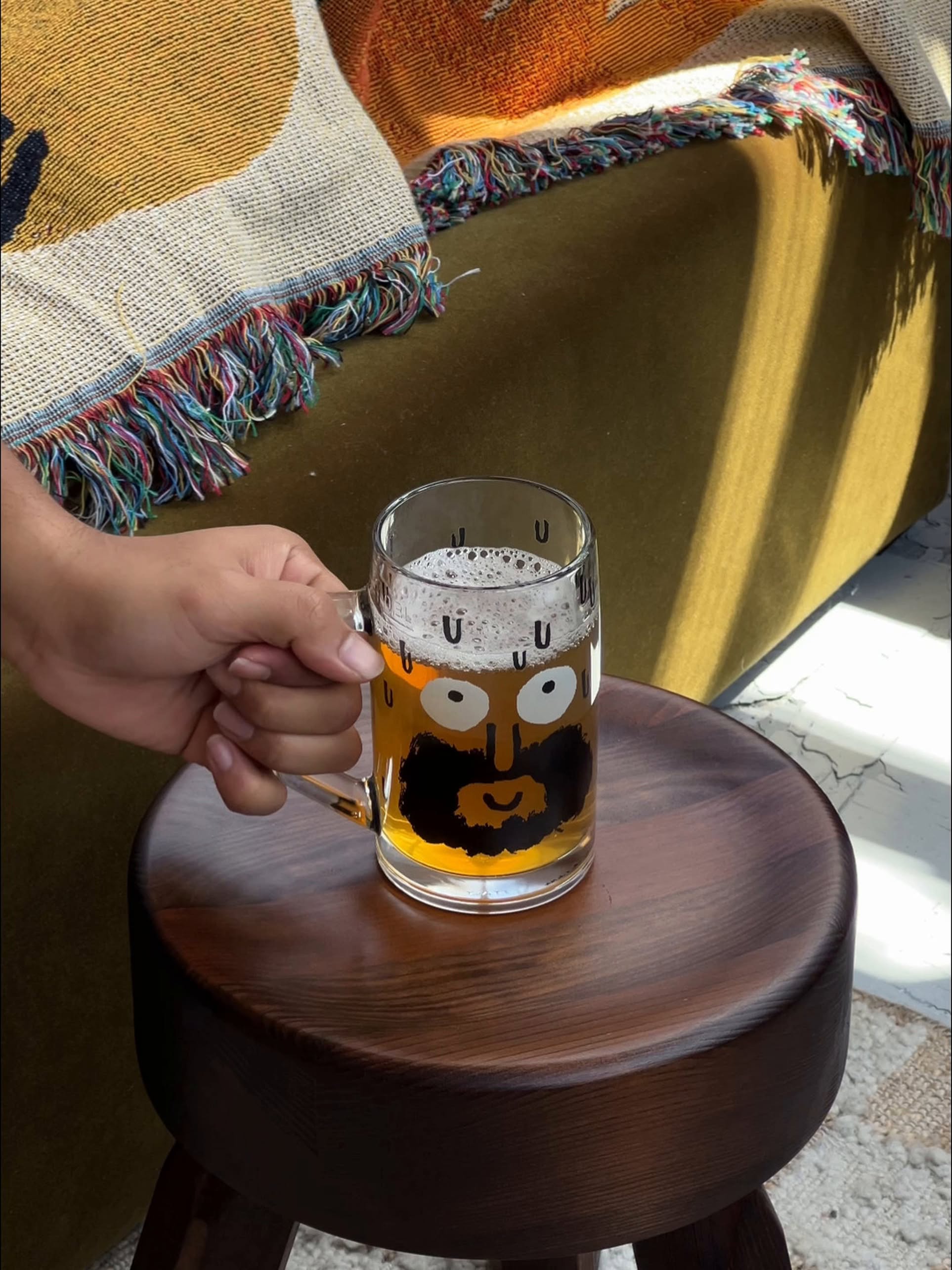 NouNou Beer Glass A Beard