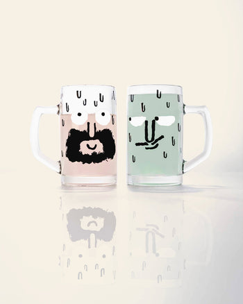 NouNou Beer Glass B Moustache