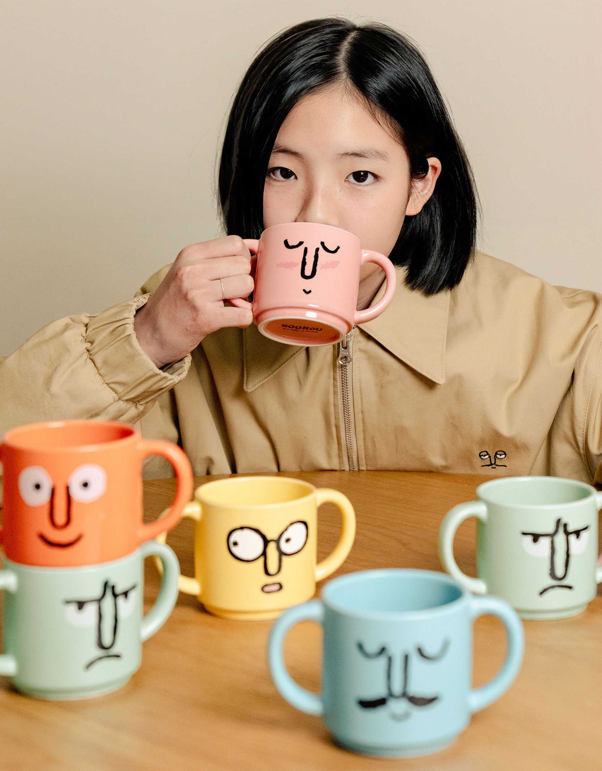 NouNou Double Handle Mug Blue