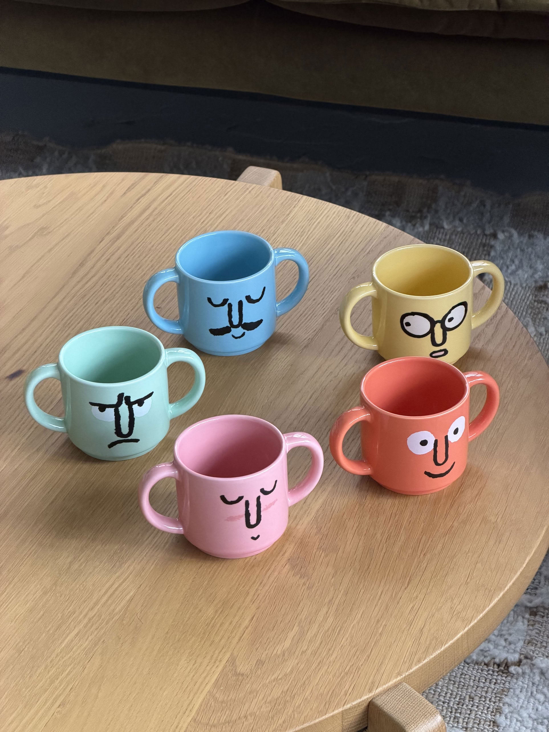 NouNou Double Handle Mug Coral