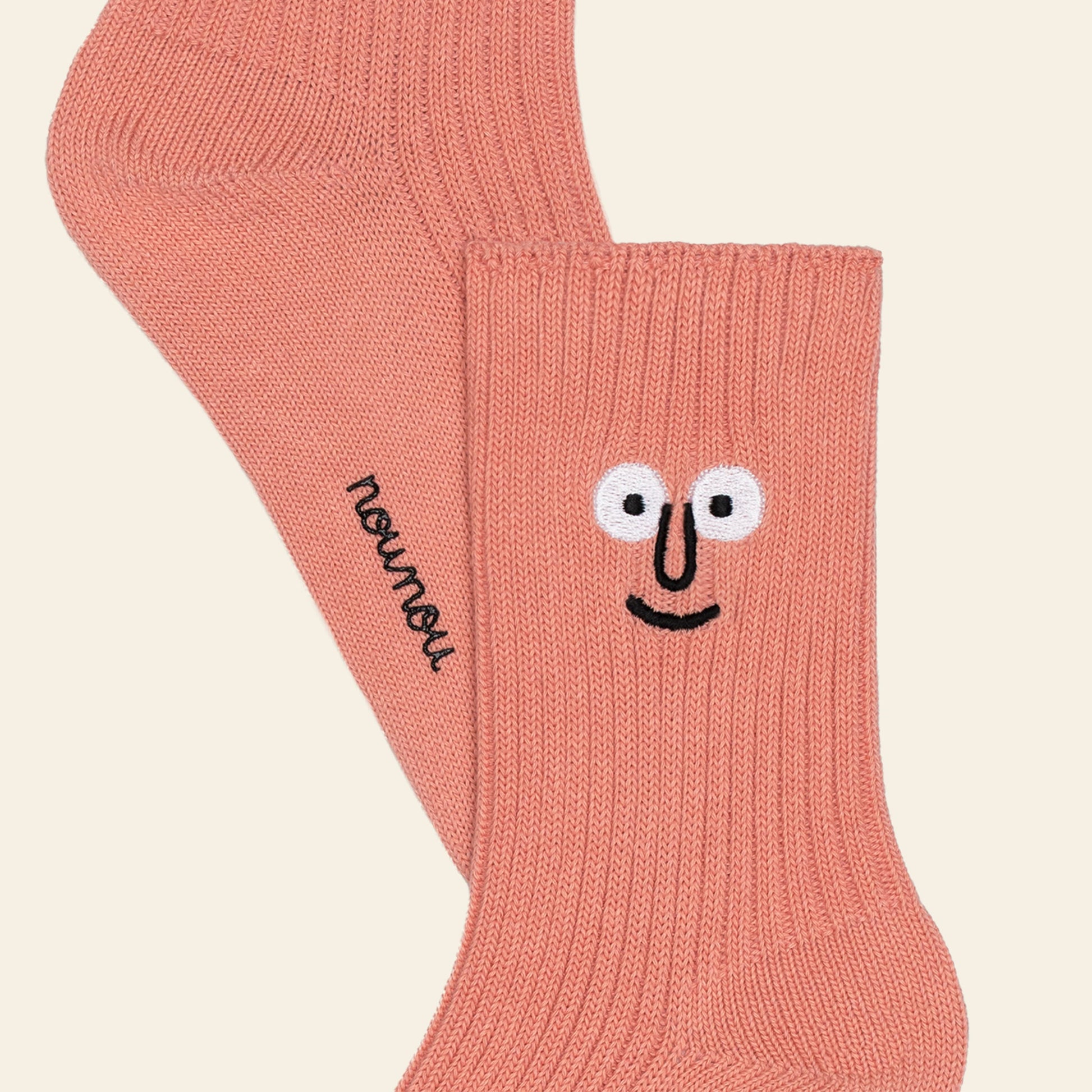 NouNou Face Quarter Socks Coral