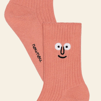 NouNou Face Quarter Socks Coral