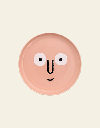 NouNou Family Plate Medium Coral Pink